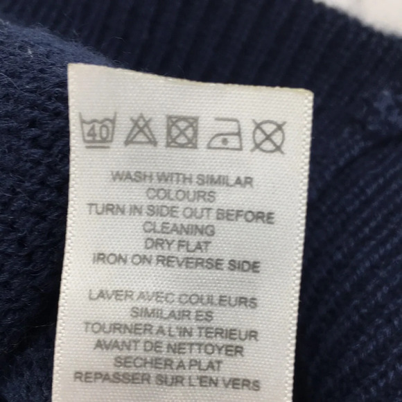 Asos‎ Revive Navy Cardigan Sweater Womens 6 Rhinestone Embroidered Embellished - Picture 8 of 13